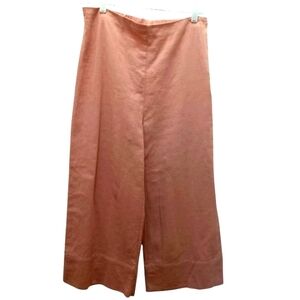 Good Luck Gem NWT blush 100% cotton wide leg pants. (L) Comfortable